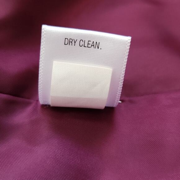 Elle Womens Plum Polka-Dot Blazer Size LG Pleated Ruched Girlhood Fairycore - Picture 11 of 12